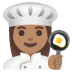 👩🏽‍🍳 woman cook: medium skin tone display on Google